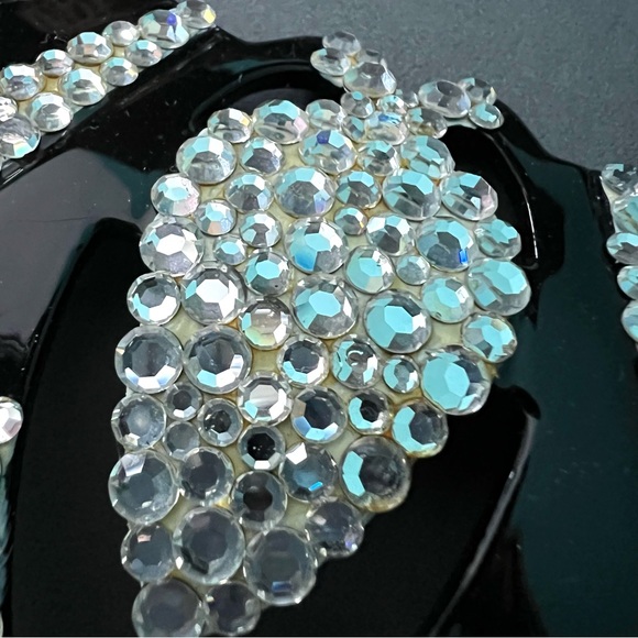 James Arpad Swarovski Crystal Large Black Butterfly Brooch Vintage 1980s - Picture 4 of 6